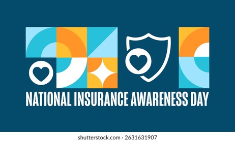 National Insurance Awareness Day. June 28. Holiday concept. Template for background, banner, card, poster with text. Vector EPS10 illustration
