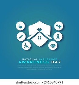 National Insurance Awareness Day Paper cut style Vector Design Illustration for Background, Poster, Banner, Advertising, Greeting Card