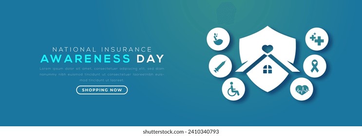 National Insurance Awareness Day Paper cut style Vector Design Illustration for Background, Poster, Banner, Advertising, Greeting Card