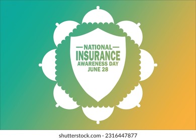 National Insurance Awareness Day vector illustration. June 28. Suitable for greeting card, poster and banner.