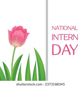 National Intern Day. Design suitable for greeting card poster and banner	
