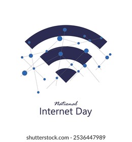 Vetor Dia Nacional da Internet, ilustração. 29 de outubro.