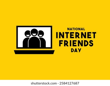 National Internet Friends Day. February. Eps 10.