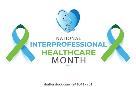 National Interprofessional Healthcare Month. background, banner, card, poster, template. Vector illustration.