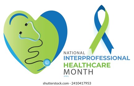 National Interprofessional Healthcare Month. background, banner, card, poster, template. Vector illustration.