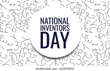  National Inventors Day. Design suitable for greeting card poster and banner