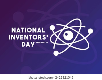 National Inventors' Day. February 11. Gradient background. Eps 10.