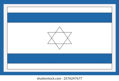 National Israel flag, official colors and proportion correctly. National Israel flag. Vector illustration. Israel flag vector icon, simple, flat design for web or mobile app.