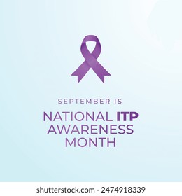 National ITP awareness month design template good for celebration. ribbon vector design. ribbon illustration. eps 10.