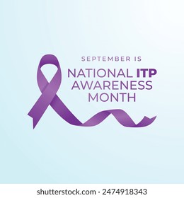 National ITP awareness month design template good for celebration. ribbon vector design. ribbon illustration. eps 10.