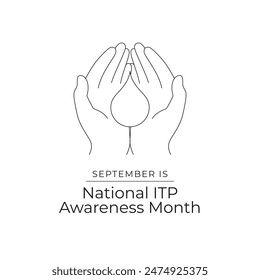 National ITP Awareness Month line art vector design. continuous line.