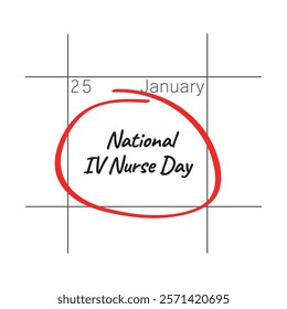 National IV Nurse Day, January 25 - calendar date.