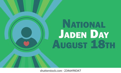 National Jaden Day vector banner design. Happy National Jaden Day modern minimal graphic poster illustration.