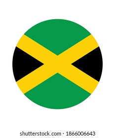 National jamaica flag, official colors and proportion correctly. National Njamaica flag. Vector illustration. EPS10. jamaica flag vector icon, simple, flat design for web or mobile app.