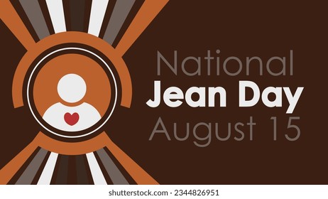 National Jean Day vector banner design. Happy National Jean Day modern minimal graphic poster illustration.