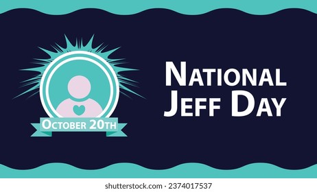 National Jeff Day vector banner design. Happy National Jeff Day modern minimal graphic poster illustration.