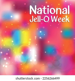 National Jell-O Week. Design suitable for greeting card poster and banner