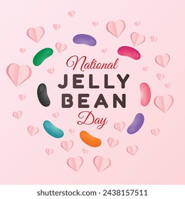 National Jelly Bean Day design template good for celebration usage. jelly bean vector image. flat design. vector eps 10.