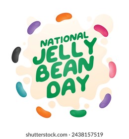 National Jelly Bean Day design template good for celebration usage. jelly bean vector image. flat design. vector eps 10.