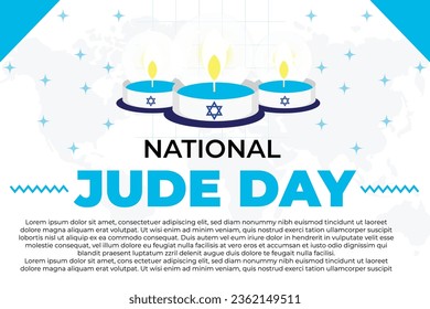 National Jude Day - 19. September 2023, Farbe kann geändert werden, Illustrator Eps Datei, geeignet für den Einsatz in Printmedien oder sozialen Medien. Jetzt bei Shutterstock erhältlich.