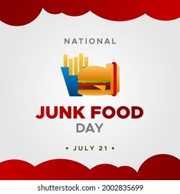 National Junk Food Day Background Design