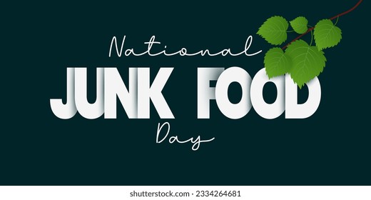 National Junk Food Day illustration. Junk Food Day Poster, July 21. Important day