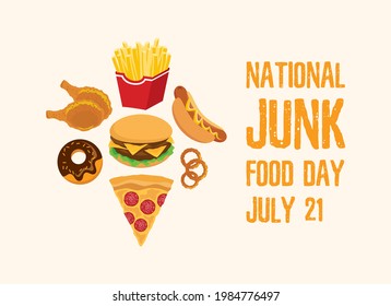 National Junk Food Day Vector Junk Stock Vector (Royalty Free ...