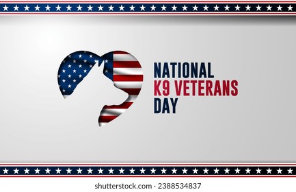 National K9 Veterans Day Background Vector Illustration