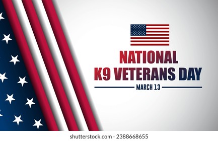 National K9 Veterans Day-Hintergrund-Vektorgrafik