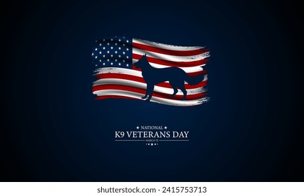 National K9 Veterans Day-Hintergrund-Vektorgrafik