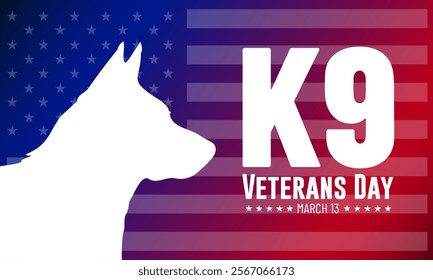 National K9 Veterans Day Design Background Illustration