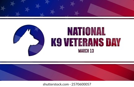 National K9 Veterans Day Design Background Illustration