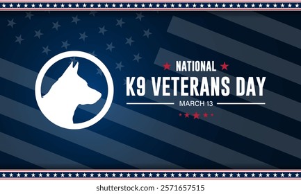 National K9 Veterans Day Design Background Illustration