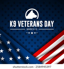 National K9 Veterans Day Design Background Illustration