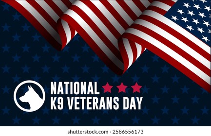 National K9 Veterans Day Design Background Illustration