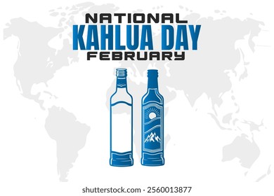 NATIONAL KAHLUA DAY Vector Illustration background on february