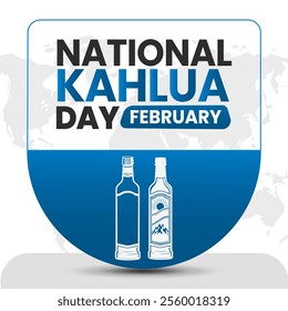 NATIONAL KAHLUA DAY Vector Illustration for post background