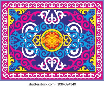 National kazakh pattern and ornament, pattern  for textile, fabric, carpet