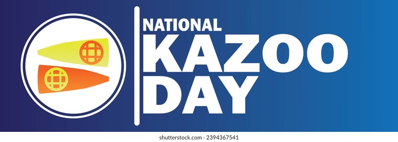 National Kazoo Day. Vector illustration. Holiday concept. Template for background, banner, card, poster with text inscription.