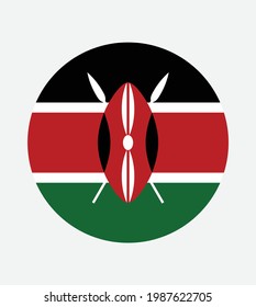 National Kenya flag, official colors and proportion correctly. National Kenya flag. Vector illustration. EPS10. Kenya flag vector icon, simple, flat design for web or mobile app.