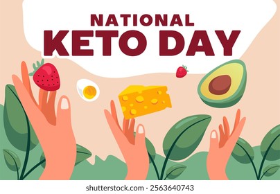 national keto day with delicious avocado fruit