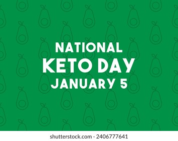 National Keto Day. January 5. Seamless pattern. Flat design vector. Eps 10.