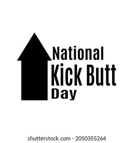 National Kick ButDay, Idee für Poster, Banner, Flyer oder Postcard, Vektorgrafik