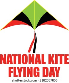 National Kite Flying Day Symbol Vector