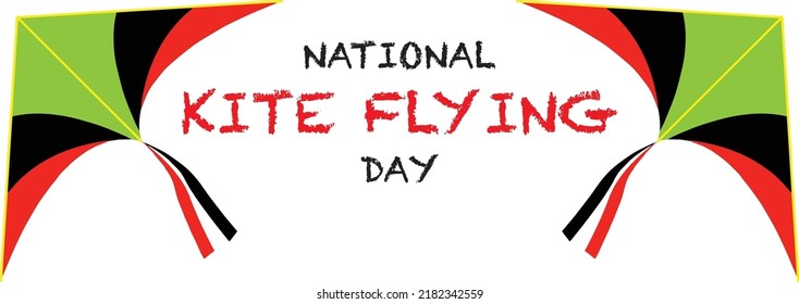 National Kite Flying Day Symbol Vector