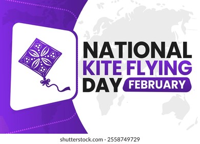 NATIONAL KITE FLYING DAY Vector Illustration background