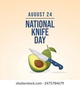 National Knife Day vector design template good for celebration usage. vector eps 10. flat design. knife image.