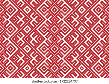 National knitting striped slavic ornament. Vector illustration of ethnic seamless ornamental geometric pattern