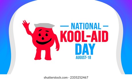 National Kool Aid Day background template. Holiday concept. background, banner, placard, card, and poster design template with text inscription and standard color. vector illustration.