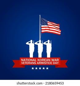 National Korean war veterans armistice day vector illustration.